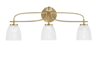 Toltec Lighting - 3913-NAB-500 - Three Light Bath Bar - Cavella - New Age Brass