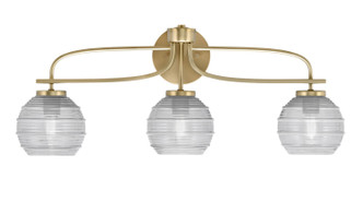 Toltec Lighting - 3913-NAB-5110 - Three Light Bath Bar - Cavella - New Age Brass