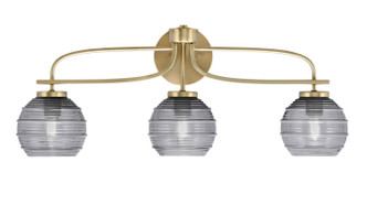 Toltec Lighting - 3913-NAB-5112 - Three Light Bath Bar - Cavella - New Age Brass