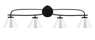 Toltec Lighting - 3914-MB-421-CH - Four Light Bath Bar - Cavella - Matte Black