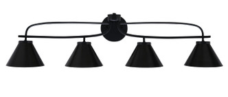 Toltec Lighting - 3914-MB-421-MB - Four Light Bath Bar - Cavella - Matte Black