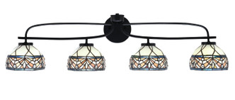 Toltec Lighting - 3914-MB-9485 - Four Light Bath Bar - Cavella - Matte Black