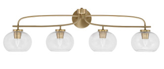 Toltec Lighting - 3914-NAB-202 - Four Light Bath Bar - Cavella - New Age Brass