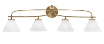 Toltec Lighting - 3914-NAB-312 - Four Light Bath Bar - Cavella - New Age Brass