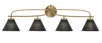 Toltec Lighting - 3914-NAB-4059 - Four Light Bath Bar - Cavella - New Age Brass