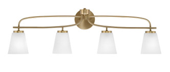 Toltec Lighting - 3914-NAB-460 - Four Light Bath Bar - Cavella - New Age Brass
