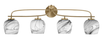 Toltec Lighting - 3914-NAB-4819 - Four Light Bath Bar - Cavella - New Age Brass