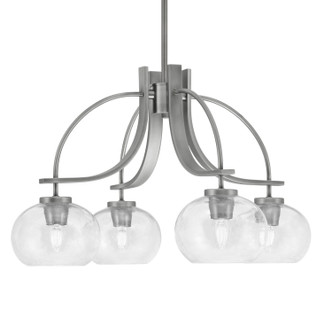 Toltec Lighting - 3924-GP-202 - Four Light Chandelier - Cavella - Graphite