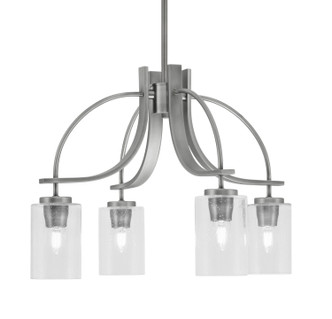 Toltec Lighting - 3924-GP-300 - Four Light Chandelier - Cavella - Graphite