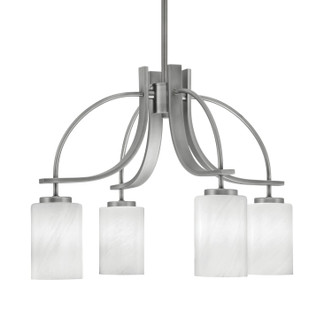 Toltec Lighting - 3924-GP-3001 - Four Light Chandelier - Cavella - Graphite