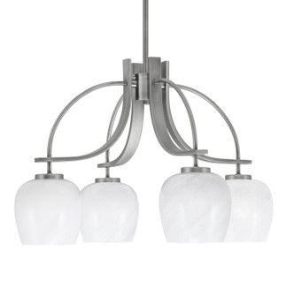 Toltec Lighting - 3924-GP-4811 - Four Light Chandelier - Cavella - Graphite