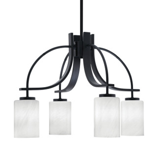 Toltec Lighting - 3924-MB-3001 - Four Light Chandelier - Cavella - Matte Black