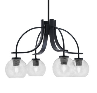 Toltec Lighting - 3924-MB-4100 - Four Light Chandelier - Cavella - Matte Black