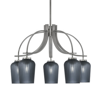 Toltec Lighting - 3925-GP-4252 - Five Light Chandelier - Cavella - Graphite
