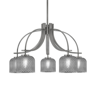 Toltec Lighting - 3925-GP-4612 - Five Light Chandelier - Cavella - Graphite