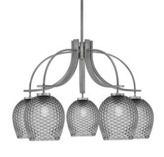 Toltec Lighting - 3925-GP-4902 - Five Light Chandelier - Cavella - Graphite