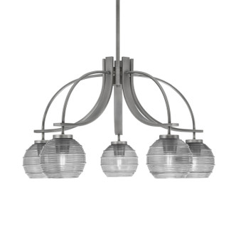 Toltec Lighting - 3925-GP-5112 - Five Light Chandelier - Cavella - Graphite