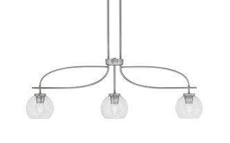 Toltec Lighting - 3936-GP-4100 - Three Light Island Pendant - Cavella - Graphite