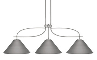 Toltec Lighting - 3936-GP-420-GP - Three Light Island Pendant - Cavella - Graphite
