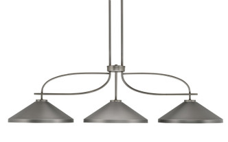 Toltec Lighting - 3936-GP-424 - Three Light Island Pendant - Cavella - Graphite