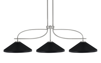 Toltec Lighting - 3936-GP-424-MB - Three Light Island Pendant - Cavella - Graphite