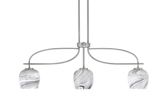 Toltec Lighting - 3936-GP-4819 - Three Light Island Pendant - Cavella - Graphite