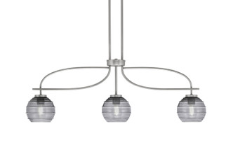 Toltec Lighting - 3936-GP-5112 - Three Light Island Pendant - Cavella - Graphite