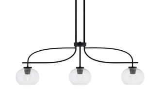 Toltec Lighting - 3936-MB-202 - Three Light Island Pendant - Cavella - Matte Black