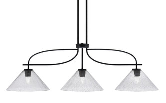 Toltec Lighting - 3936-MB-2122 - Three Light Island Pendant - Cavella - Matte Black