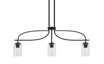 Toltec Lighting - 3936-MB-300 - Three Light Island Pendant - Cavella - Matte Black