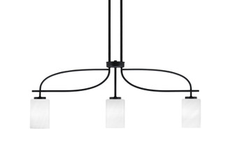 Toltec Lighting - 3936-MB-3001 - Three Light Island Pendant - Cavella - Matte Black