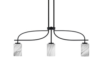 Toltec Lighting - 3936-MB-3009 - Three Light Island Pendant - Cavella - Matte Black