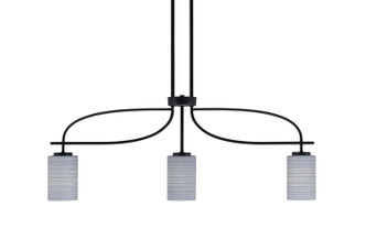 Toltec Lighting - 3936-MB-4062 - Three Light Island Pendant - Cavella - Matte Black