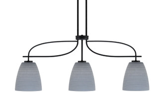 Toltec Lighting - 3936-MB-4072 - Three Light Island Pendant - Cavella - Matte Black