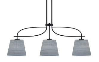 Toltec Lighting - 3936-MB-4082 - Three Light Island Pendant - Cavella - Matte Black
