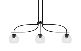 Toltec Lighting - 3936-MB-4100 - Three Light Island Pendant - Cavella - Matte Black