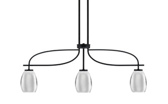 Toltec Lighting - 3936-MB-426-CH - Three Light Island Pendant - Cavella - Matte Black