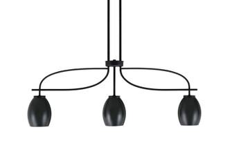 Toltec Lighting - 3936-MB-426-MB - Three Light Island Pendant - Cavella - Matte Black