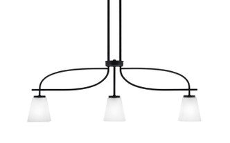 Toltec Lighting - 3936-MB-460 - Three Light Island Pendant - Cavella - Matte Black