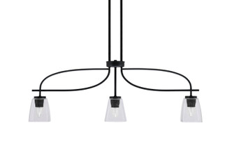Toltec Lighting - 3936-MB-461 - Three Light Island Pendant - Cavella - Matte Black