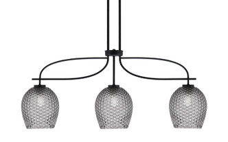 Toltec Lighting - 3936-MB-4902 - Three Light Island Pendant - Cavella - Matte Black
