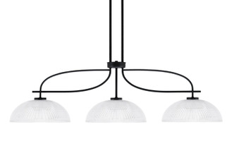Toltec Lighting - 3936-MB-540 - Three Light Island Pendant - Cavella - Matte Black