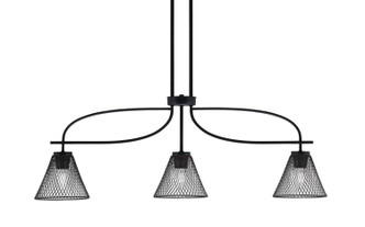 Toltec Lighting - 3936-MB-805 - Three Light Island Pendant - Cavella - Matte Black