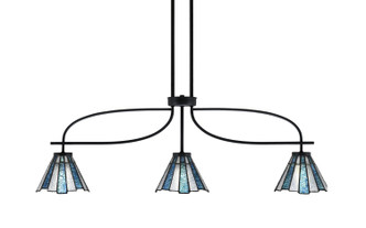 Toltec Lighting - 3936-MB-9325 - Three Light Island Pendant - Cavella - Matte Black