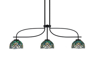 Toltec Lighting - 3936-MB-9925 - Three Light Island Pendant - Cavella - Matte Black