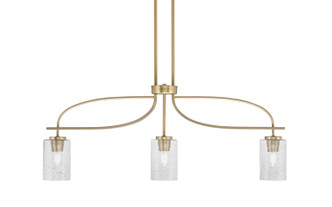 Toltec Lighting - 3936-NAB-3002 - Three Light Island Pendant - Cavella - New Age Brass