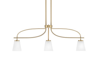 Toltec Lighting - 3936-NAB-460 - Three Light Island Pendant - Cavella - New Age Brass
