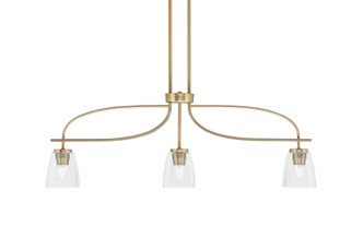 Toltec Lighting - 3936-NAB-461 - Three Light Island Pendant - Cavella - New Age Brass