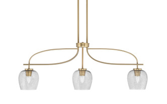 Toltec Lighting - 3936-NAB-4812 - Three Light Island Pendant - Cavella - New Age Brass