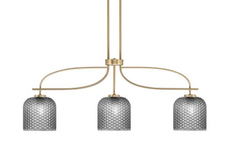 Toltec Lighting - 3936-NAB-4912 - Three Light Island Pendant - Cavella - New Age Brass